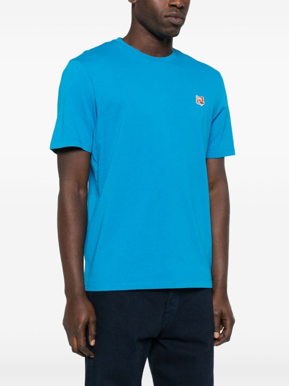 Maison Kitsune T-Shirts And Polos Blue Cotton