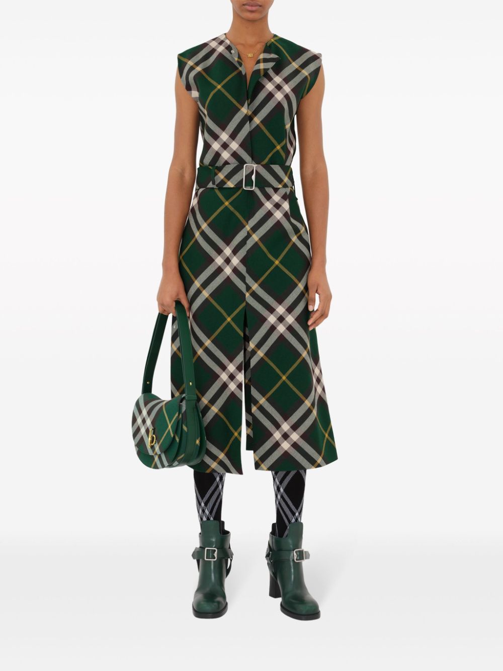 Burberry Dresses Green Wool