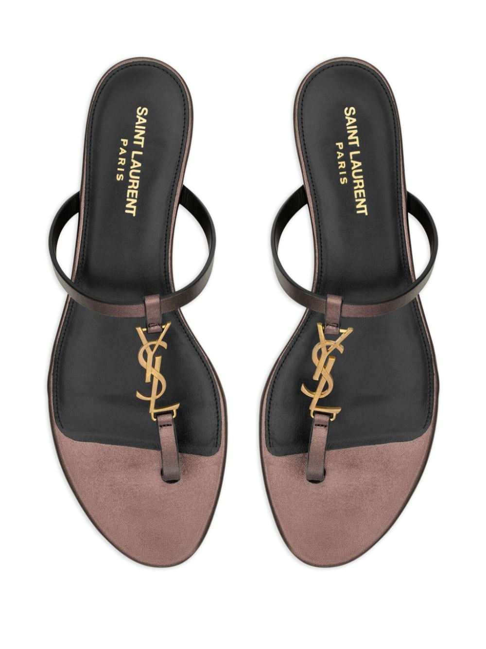 Saint Laurent Sandals Brown Lamb Skin