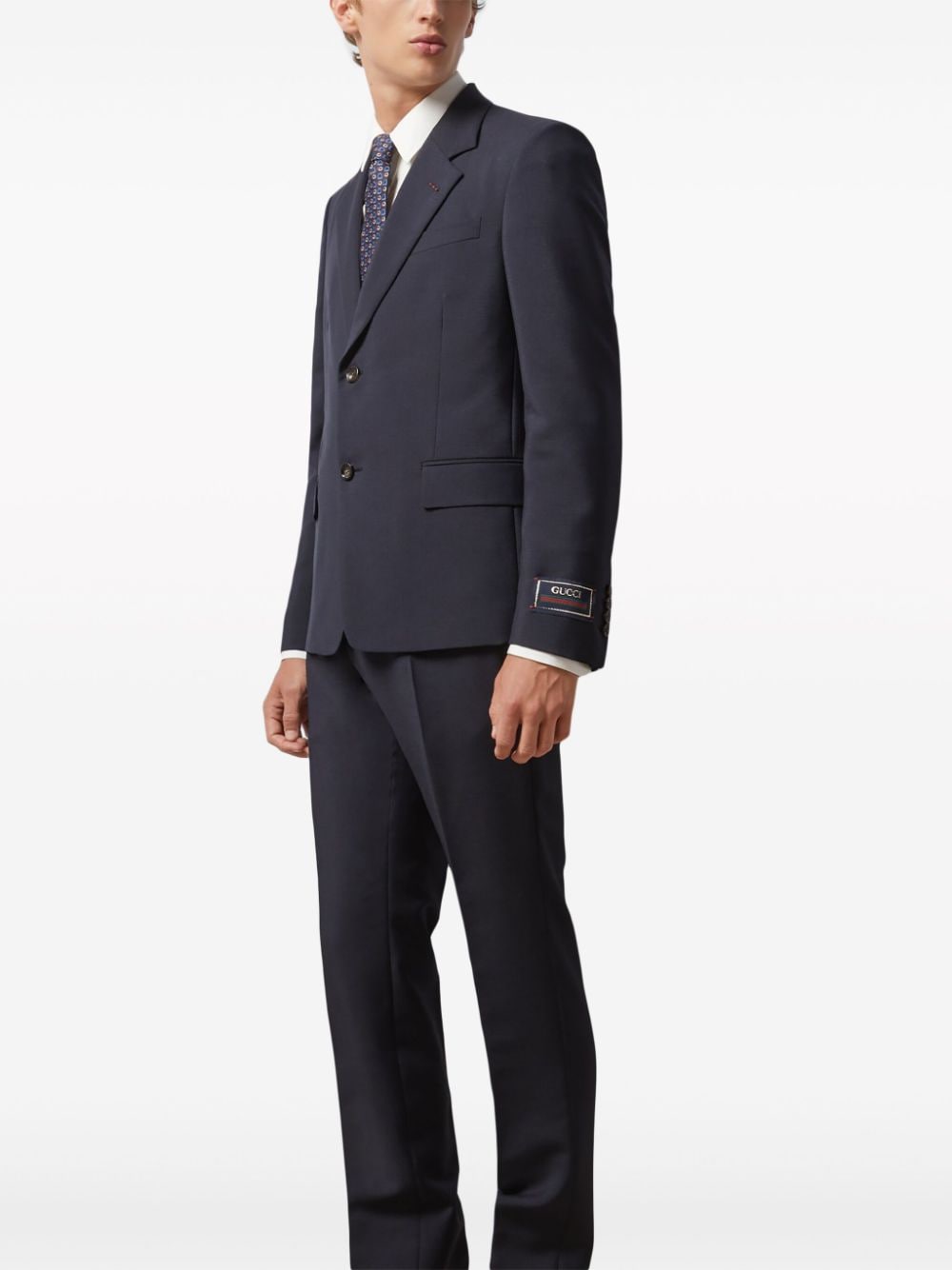 Gucci Cruise Suit Blue Wool