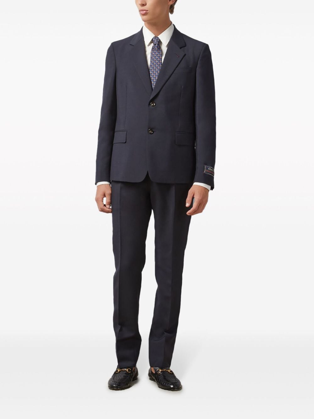 Gucci Cruise Suit Blue Wool