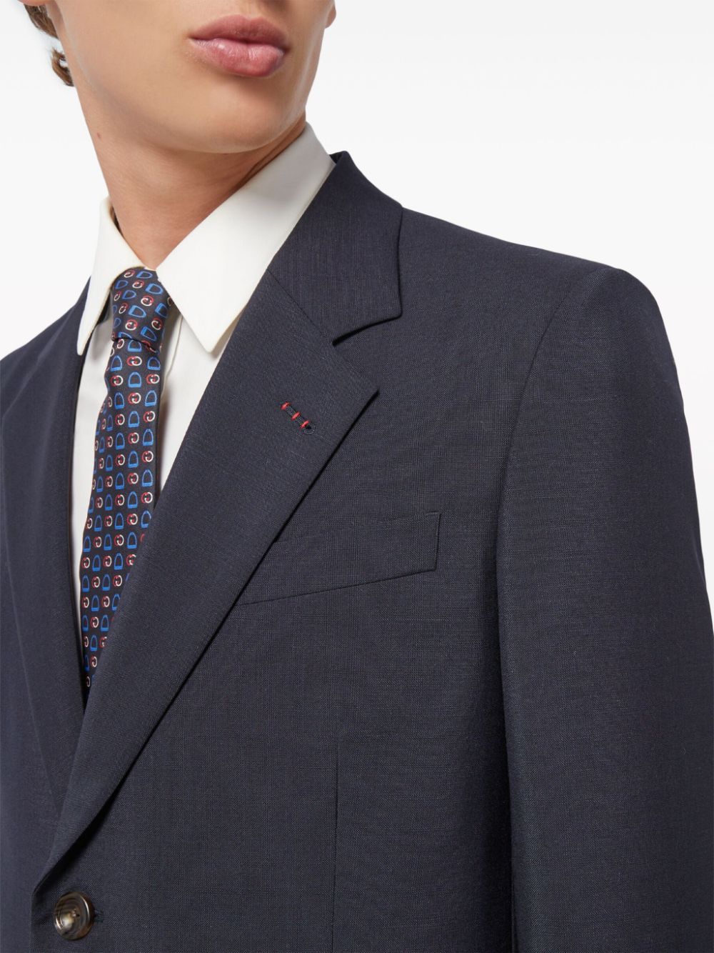 Gucci Cruise Suit Blue Wool