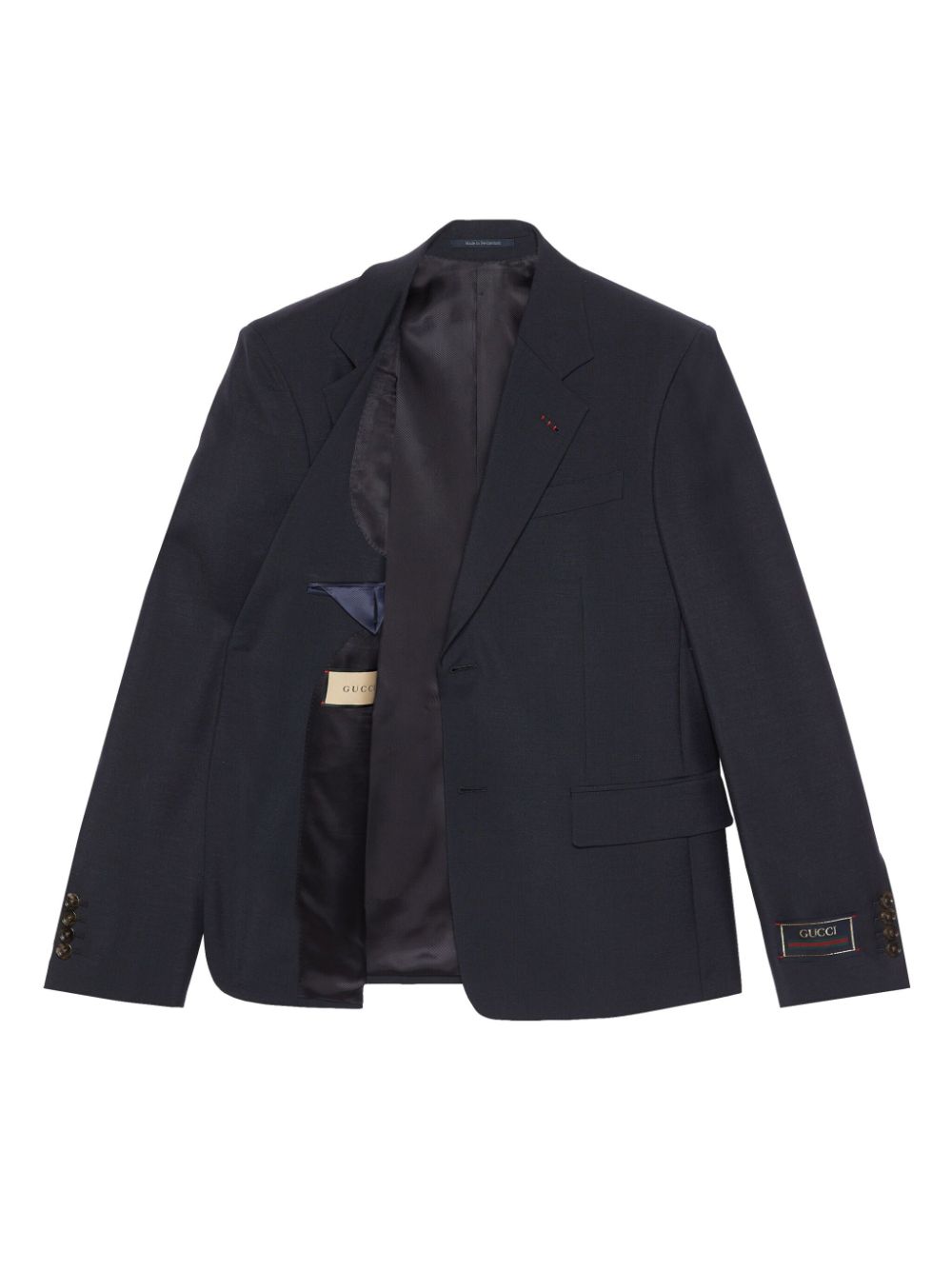Gucci Cruise Suit Blue Wool