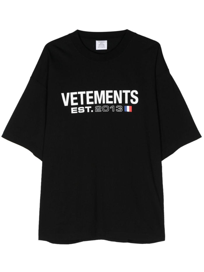Vetements T-Shirts And Polos Black Cotton