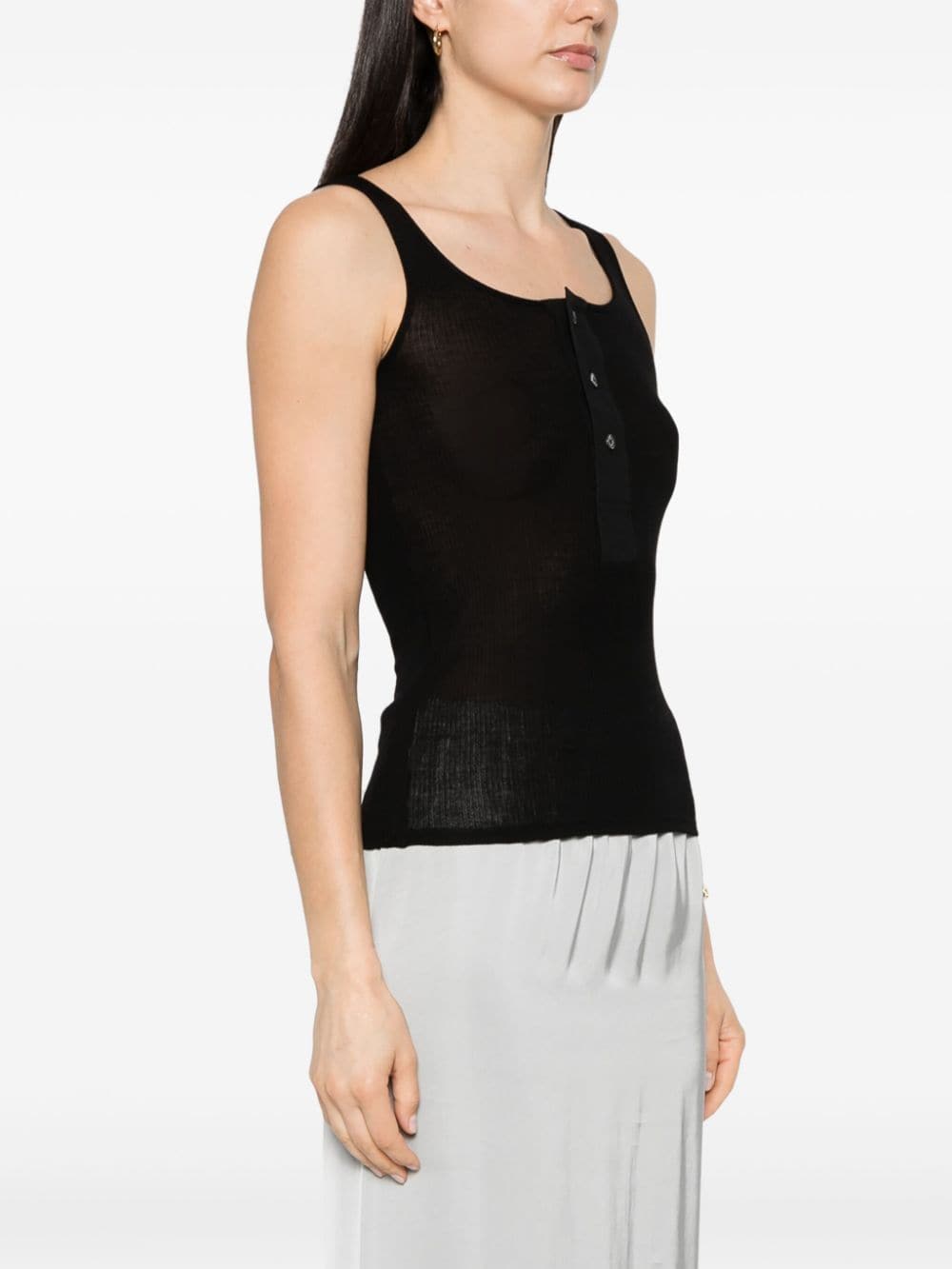 Ami Paris Top Black Cotton