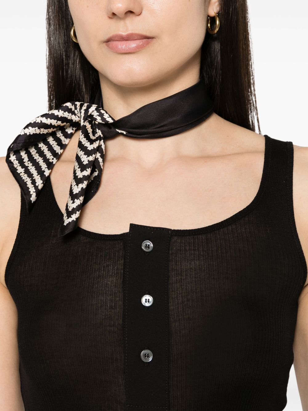 Ami Paris Top Black Cotton
