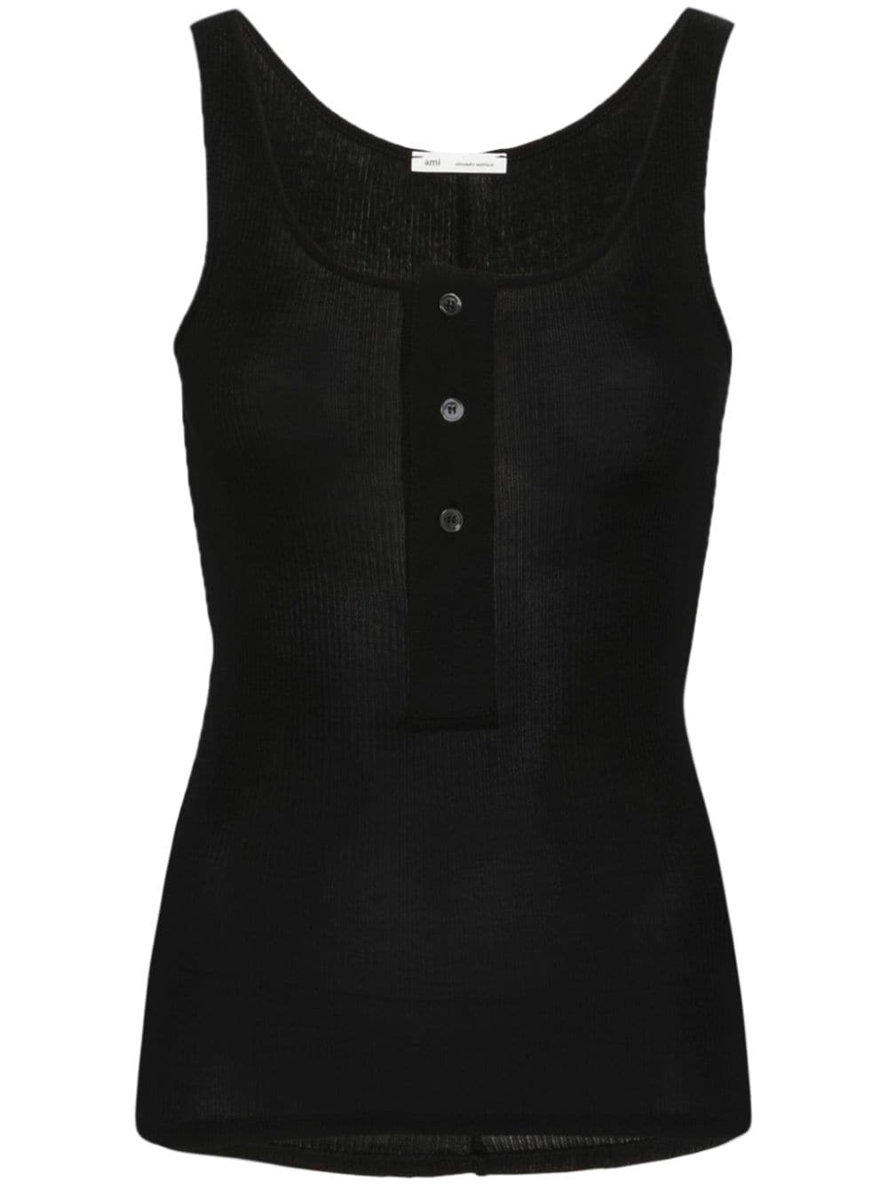 Ami Paris Top Black Cotton