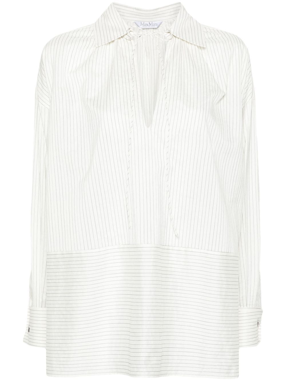 Max Mara Shirts White Cotton Silk