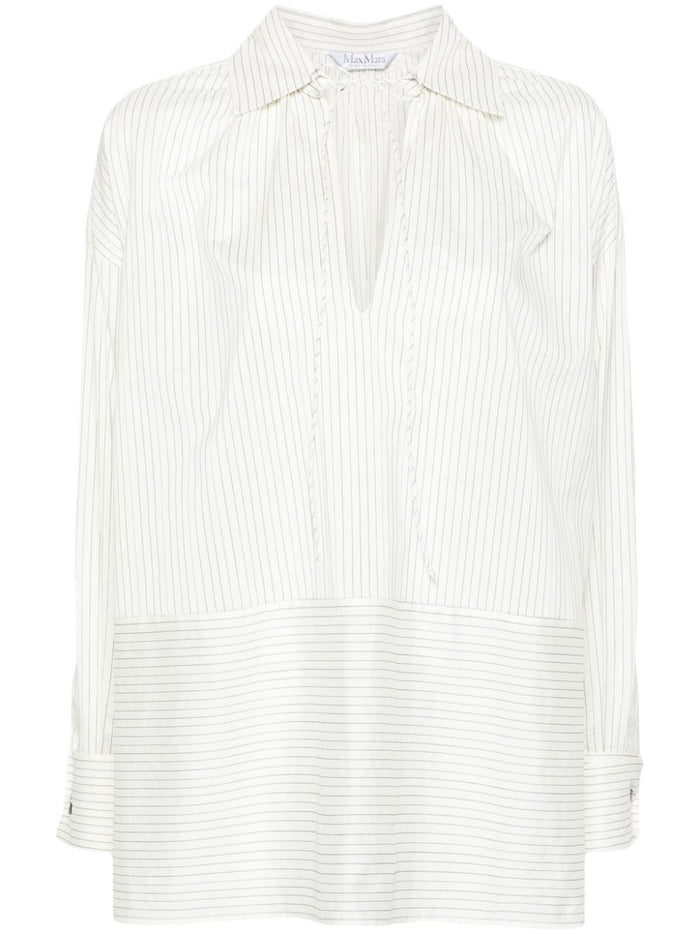 Max Mara Shirts White Cotton Silk