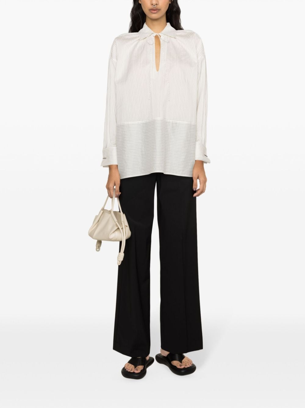 Max Mara Shirts White Cotton Silk