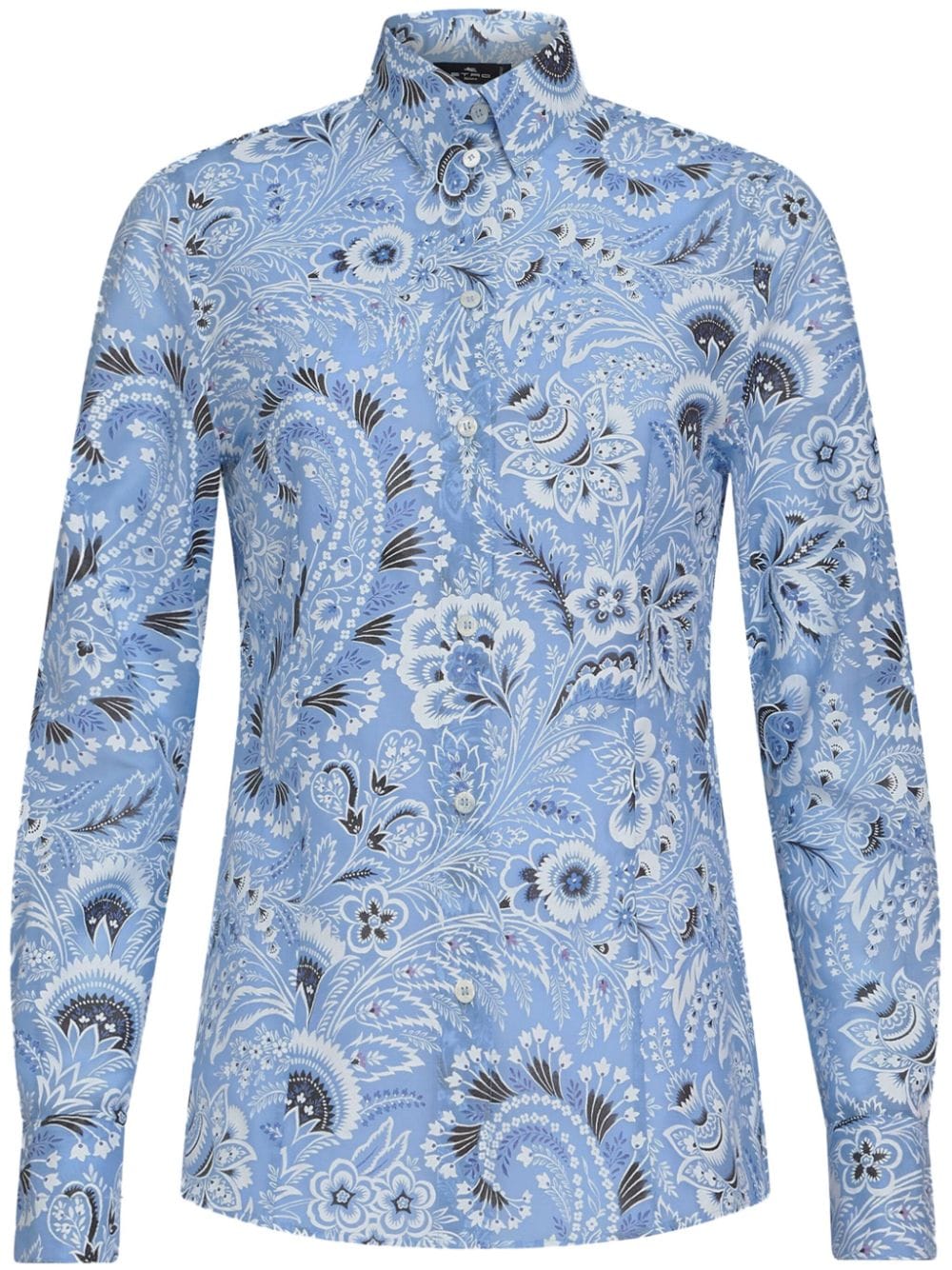 Etro Shirts Clear Blue Cotton