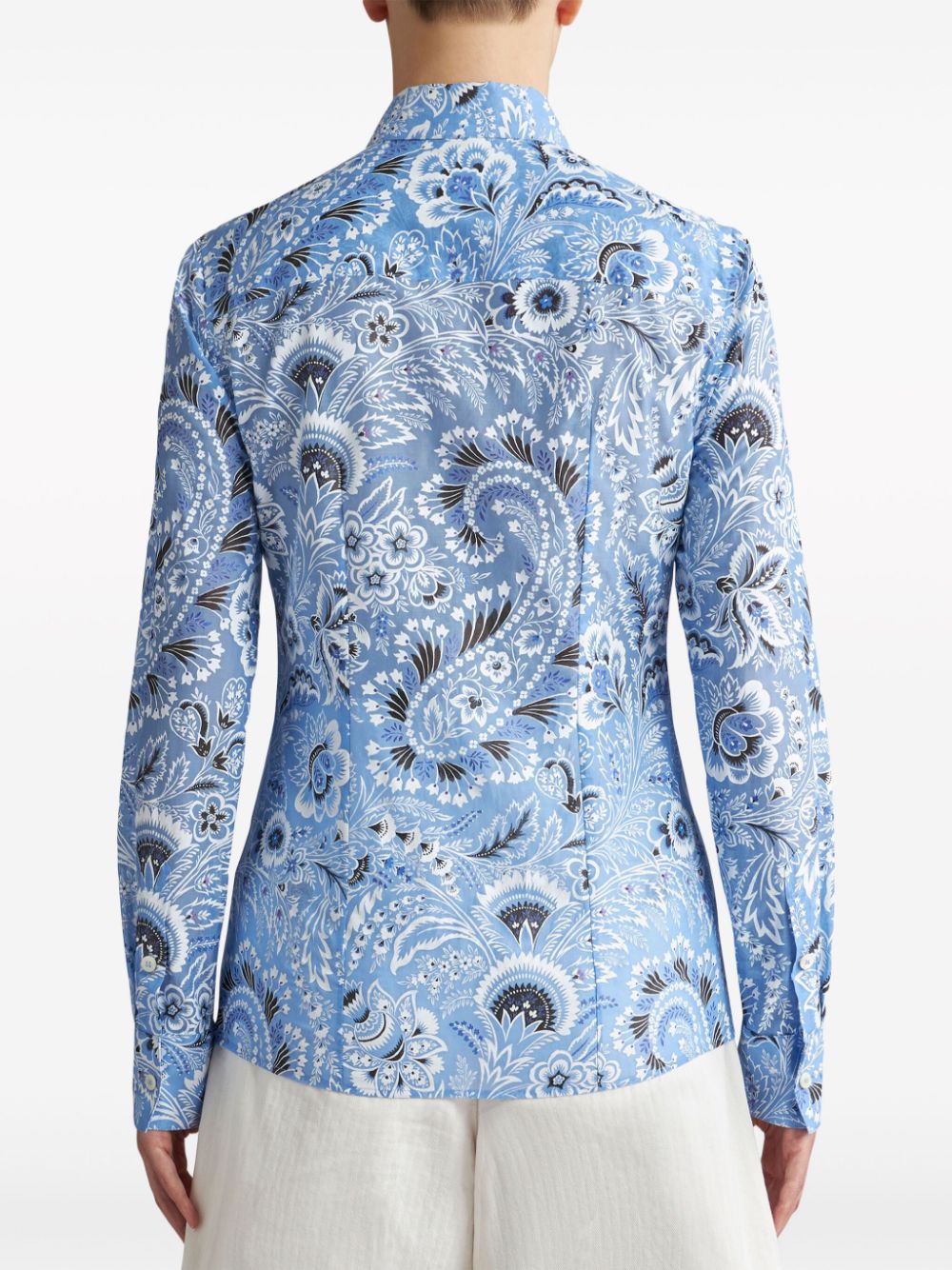 Etro Shirts Clear Blue Cotton