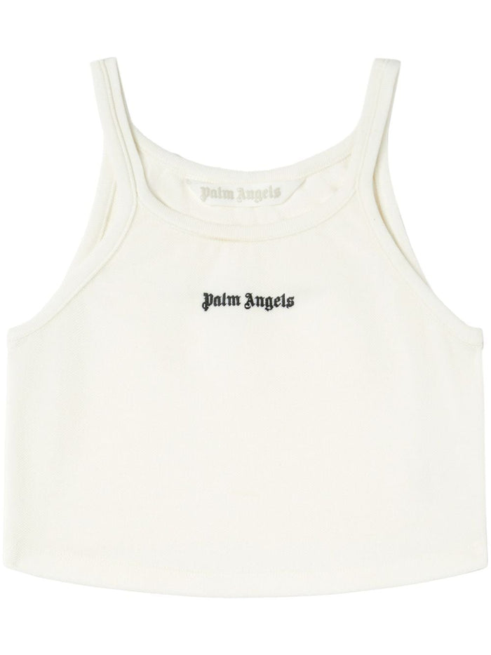 Palm Angels Top White Cotton