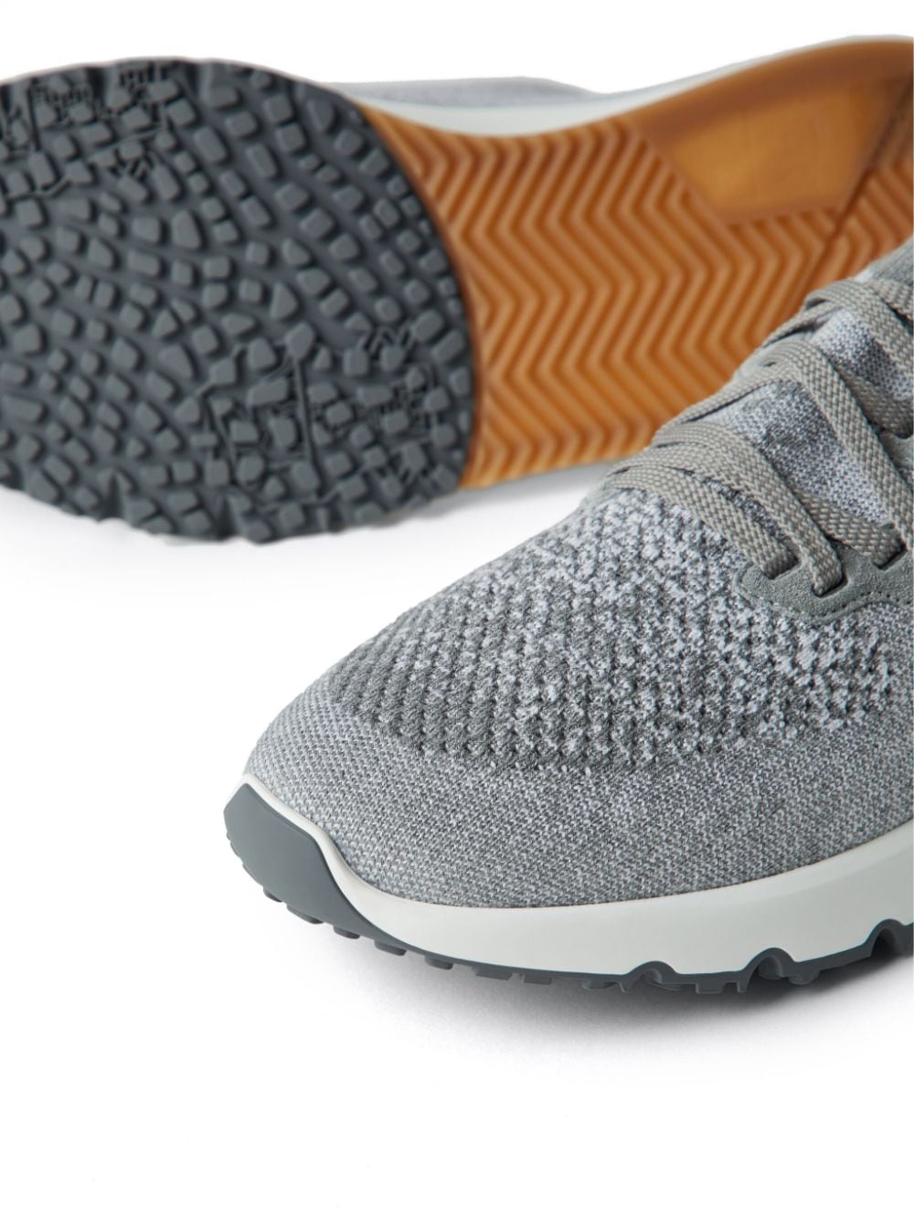 Brunello Cucinelli Sneakers Grigio Ccotton Polyamide Elastane