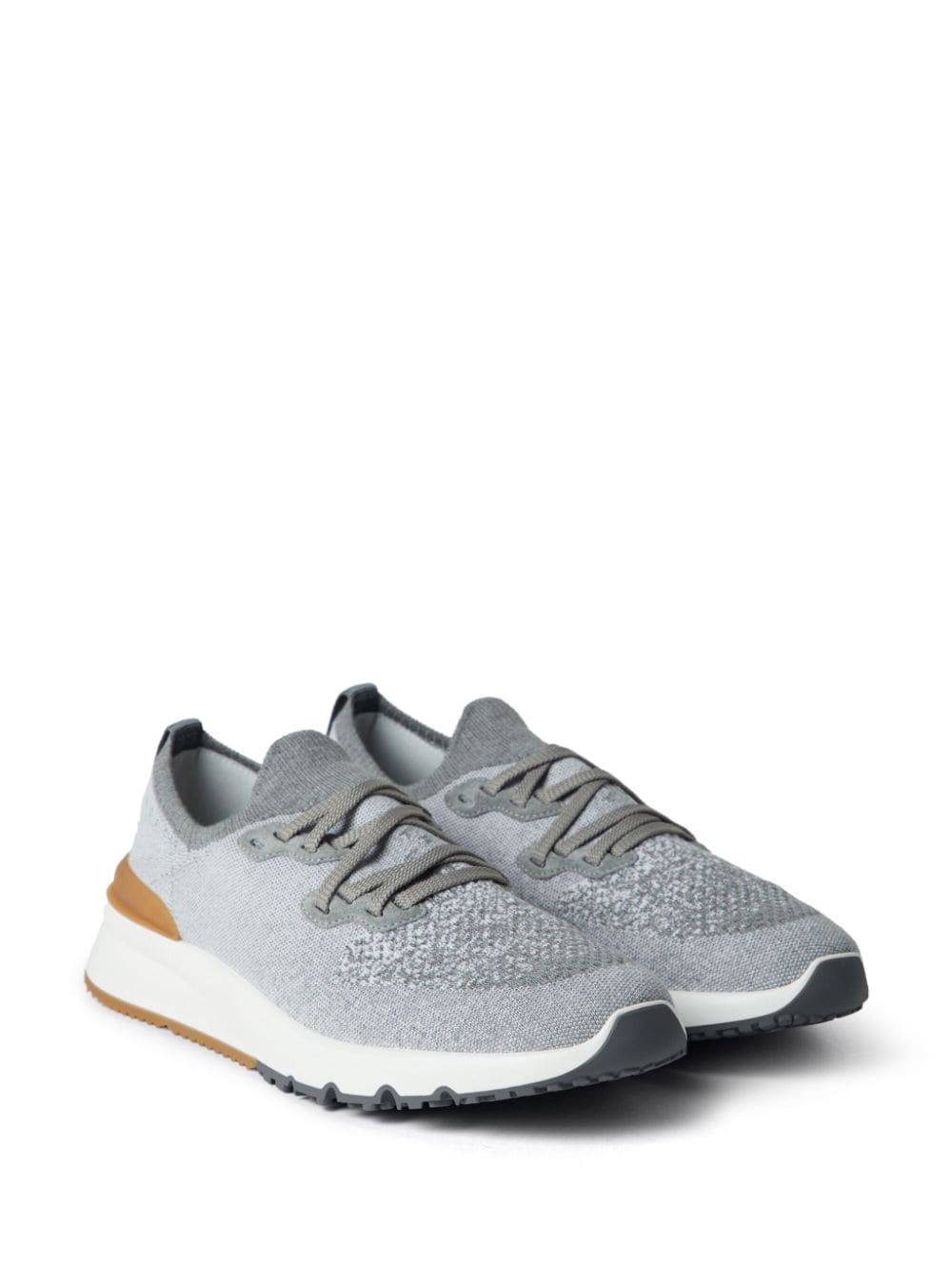 Brunello Cucinelli Sneakers Grigio Ccotton Polyamide Elastane