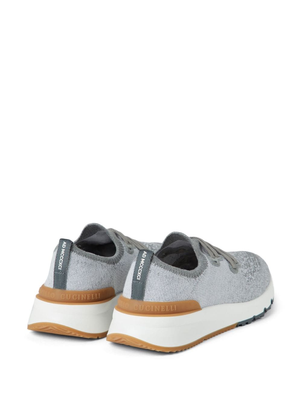 Brunello Cucinelli Sneakers Grigio Ccotton Polyamide Elastane