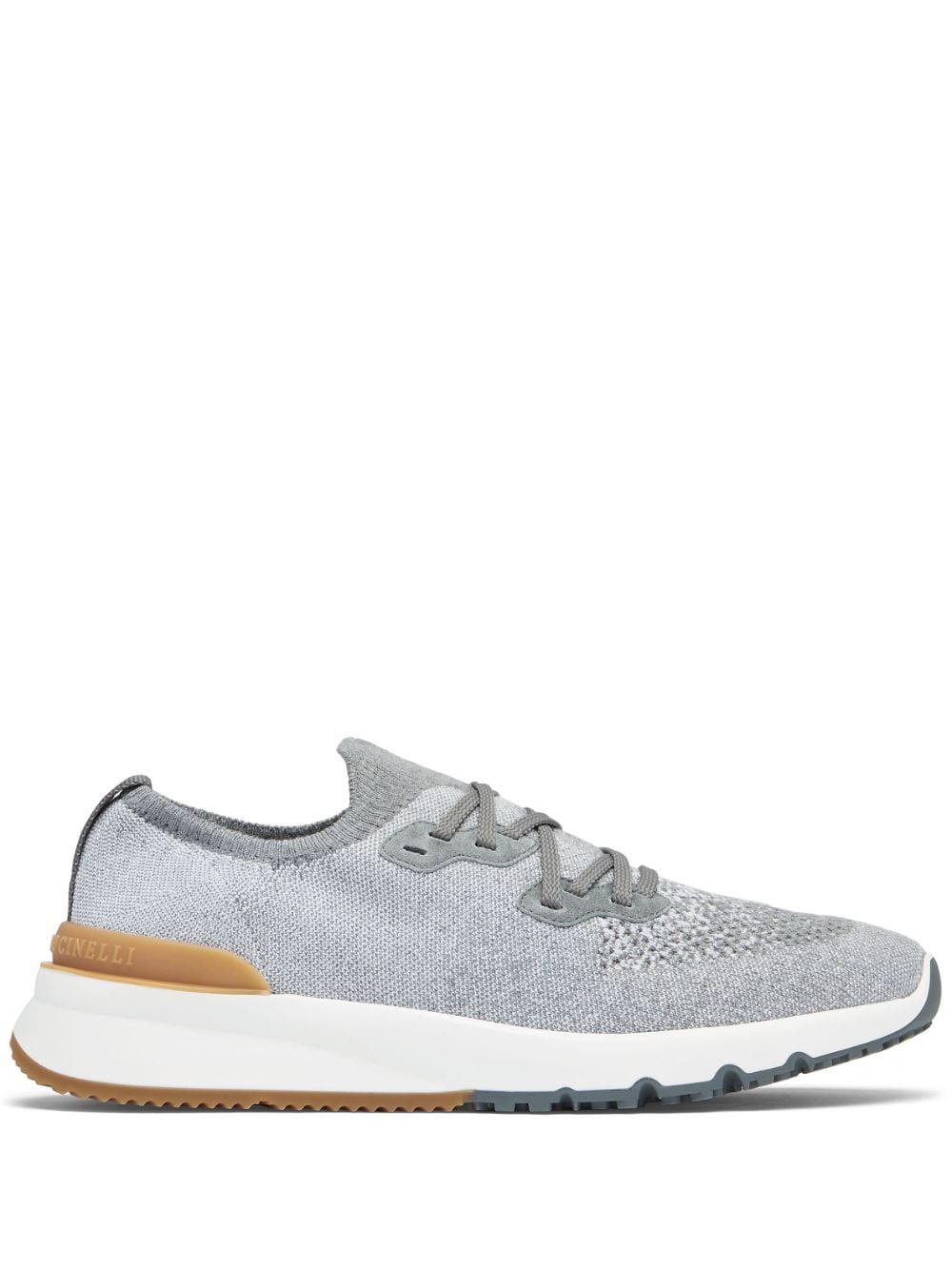 Brunello Cucinelli Sneakers Grigio Ccotton Polyamide Elastane