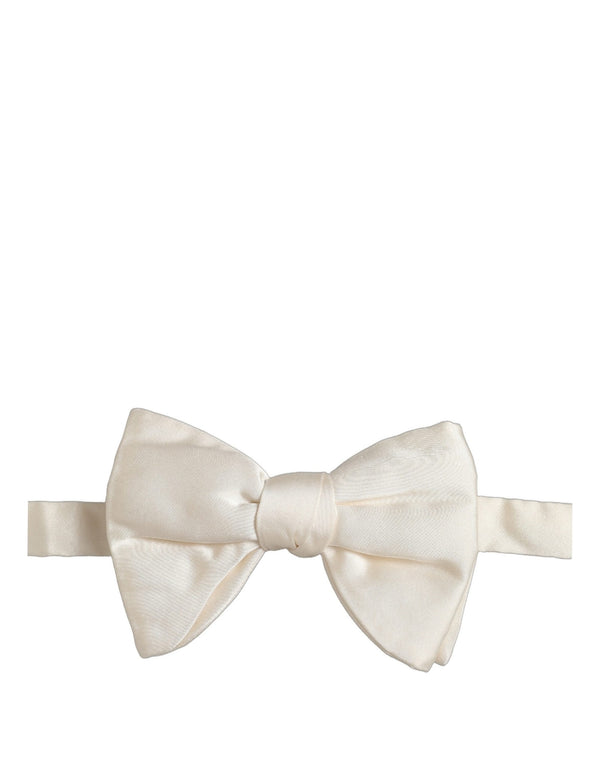 Dolce & Gabbana 100% Silk bow tie in white