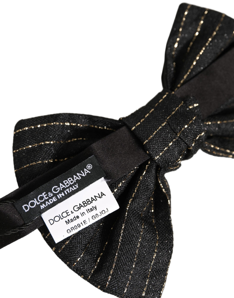 Dolce & Gabbana 100% Silk bow tie in black