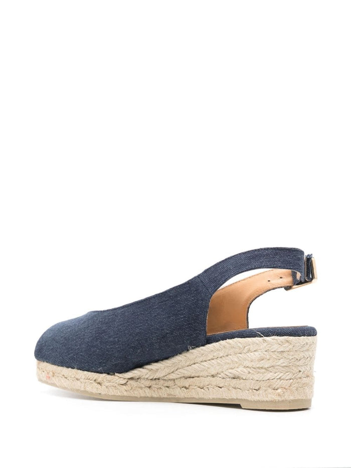 Castaner Flat Shoes Clear Blue Lining: Calf Leather