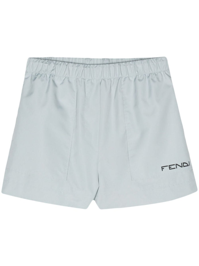 Fendi Shorts Clear Blue Polyester