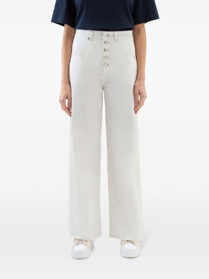 Woolrich Jeans White Cotton Elastane