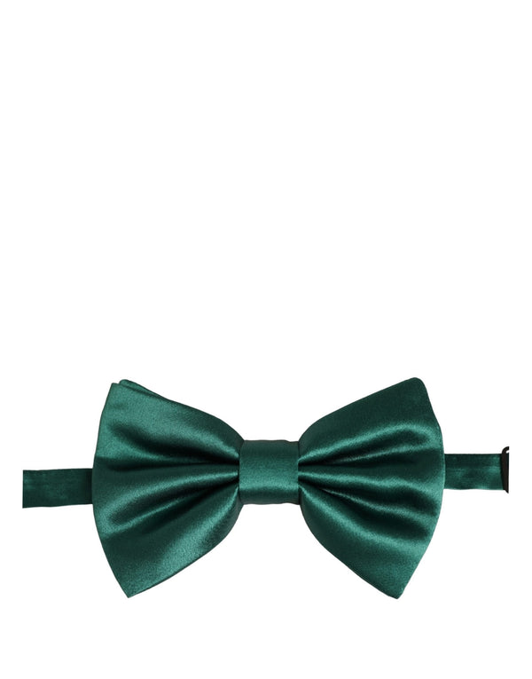 Dolce & Gabbana 100% Silk bow tie in green