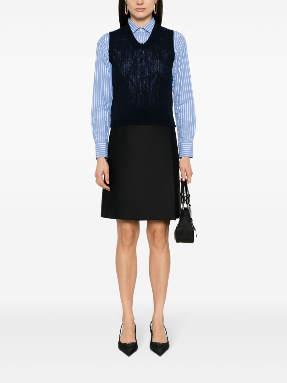 Prada Sweaters Blue Cashmere