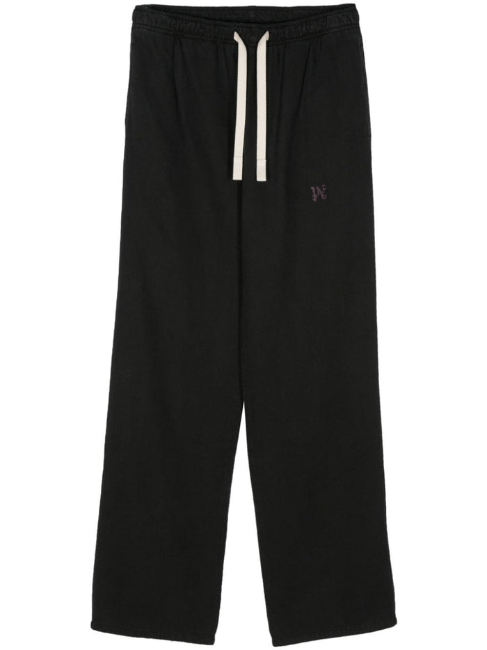 Palm Angels Trousers Black Lyocell Cotton