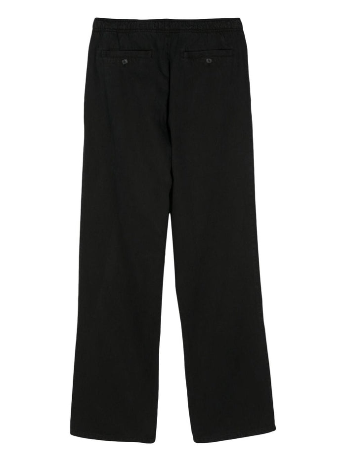 Palm Angels Trousers Black Lyocell Cotton