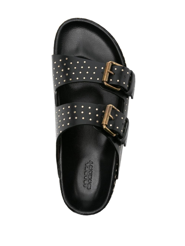 Isabel Marant Sandals Black Sole: Calf Leather