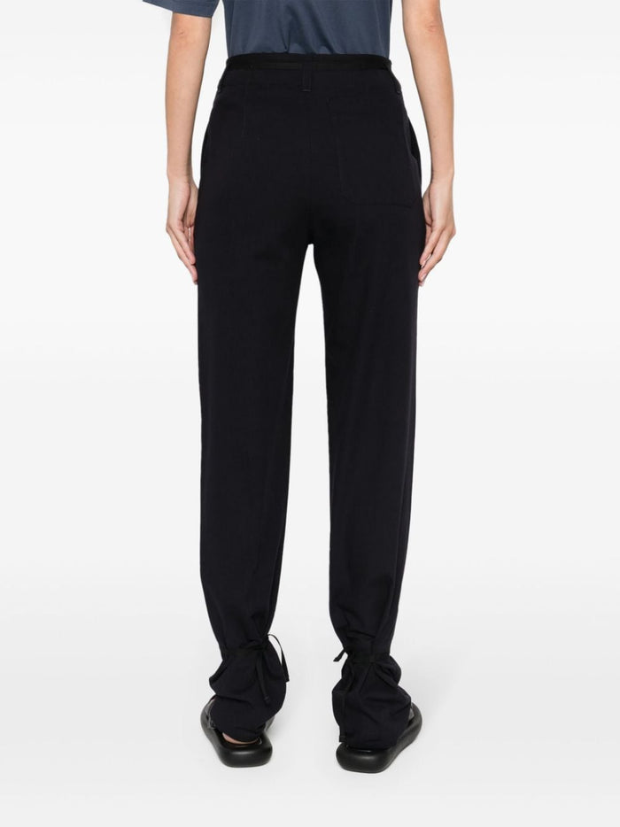 LEMAIRE Trousers Blue Cotton