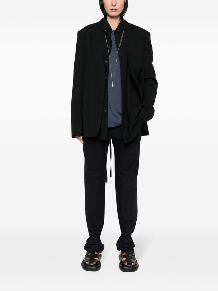 LEMAIRE Trousers Blue Cotton