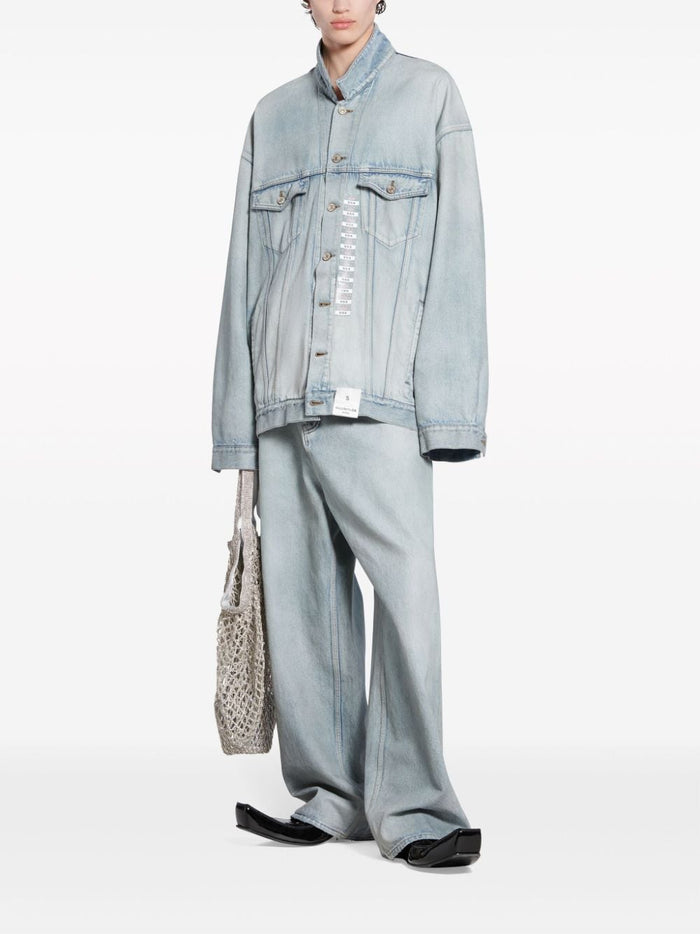 Balenciaga Coats Clear Blue Cotton