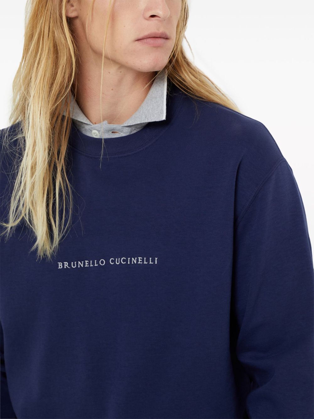 Brunello Cucinelli Sweaters Blu Cotton