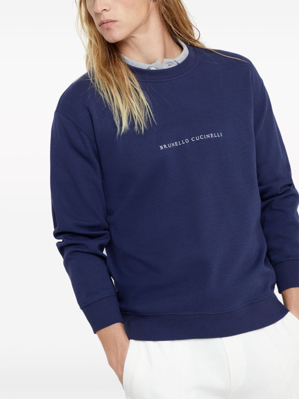 Brunello Cucinelli Sweaters Blu Cotton