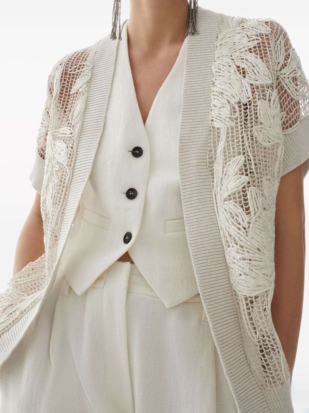 Brunello Cucinelli Sweaters Bianco Cotton