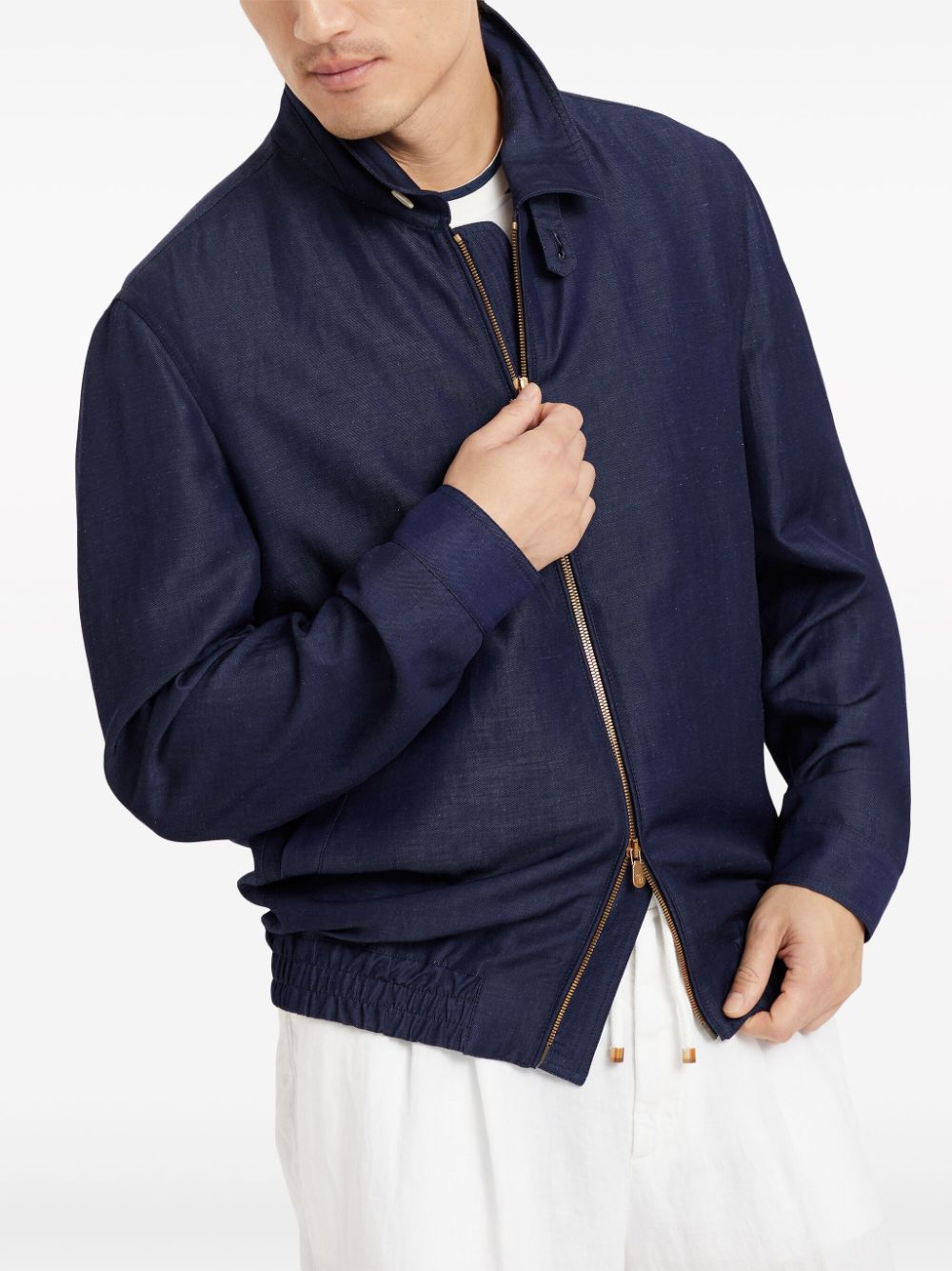 Brunello Cucinelli Coats Blu Wool