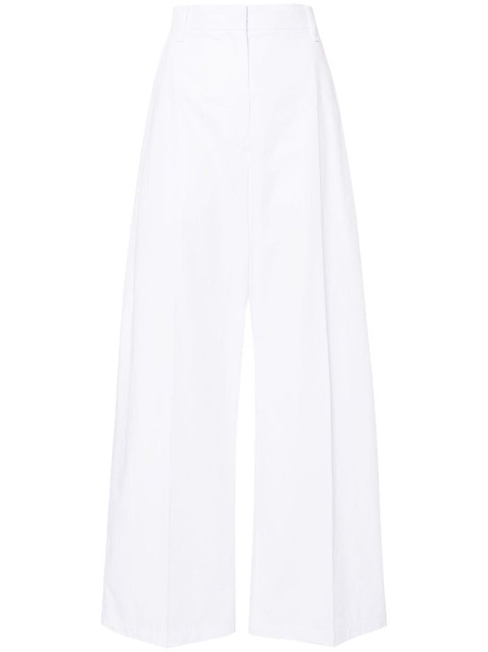 SportMax Trousers White Cotton