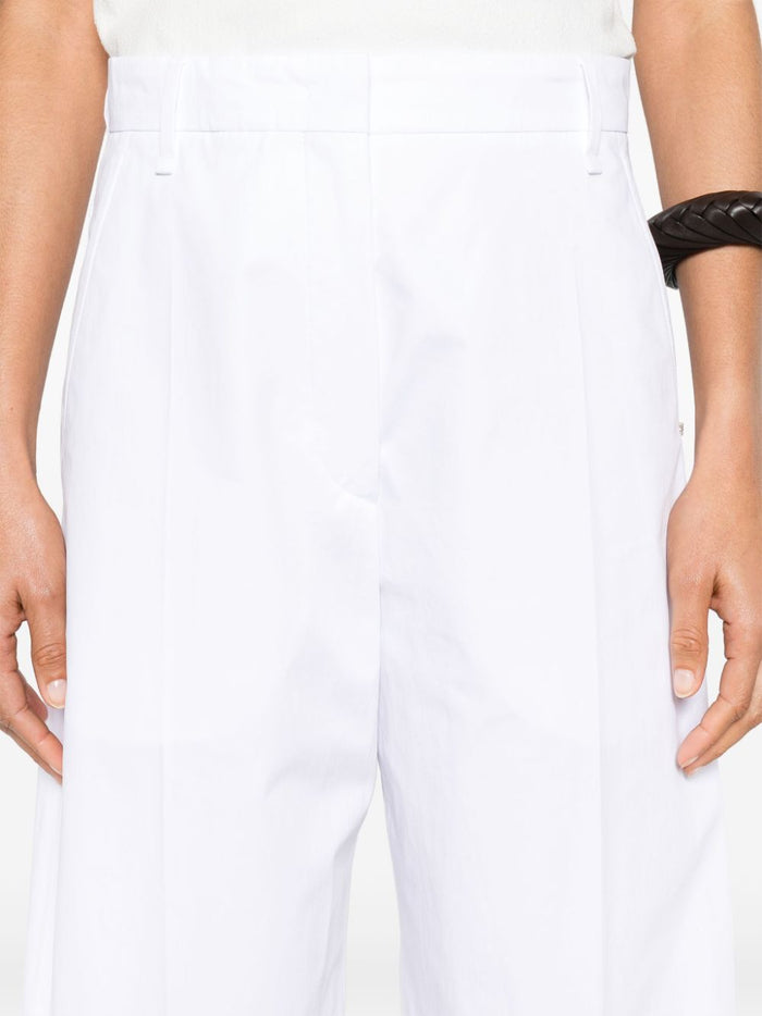 SportMax Trousers White Cotton