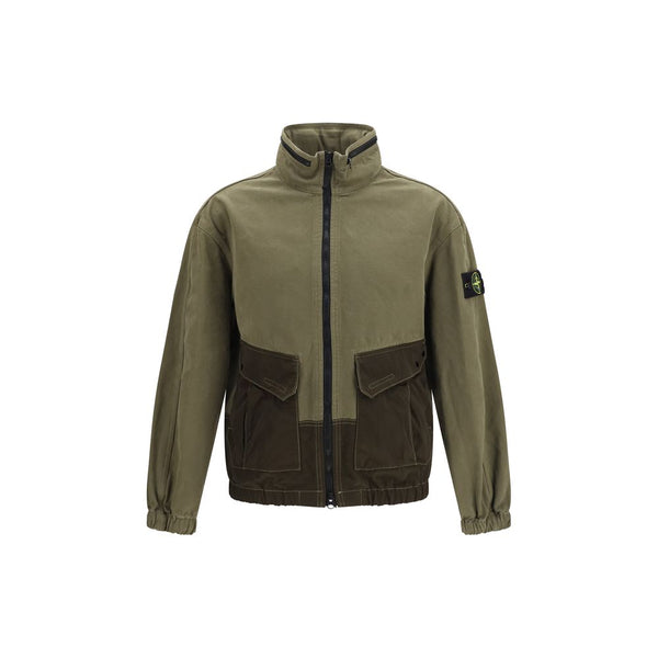 Stone Island 100% Cotton jacket in green