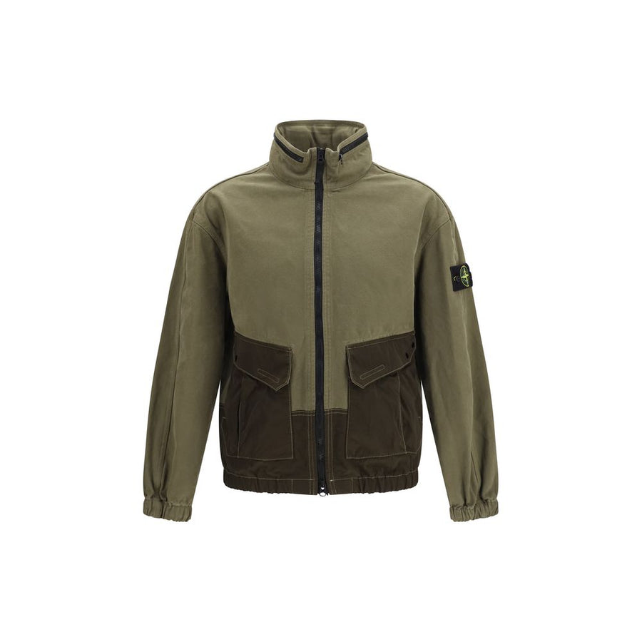 Stone Island 100% Cotton jacket in green