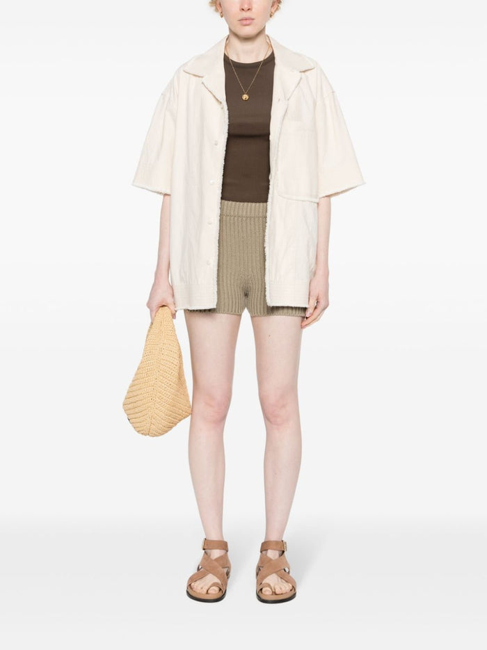Max Mara Shorts Kaki Cotton