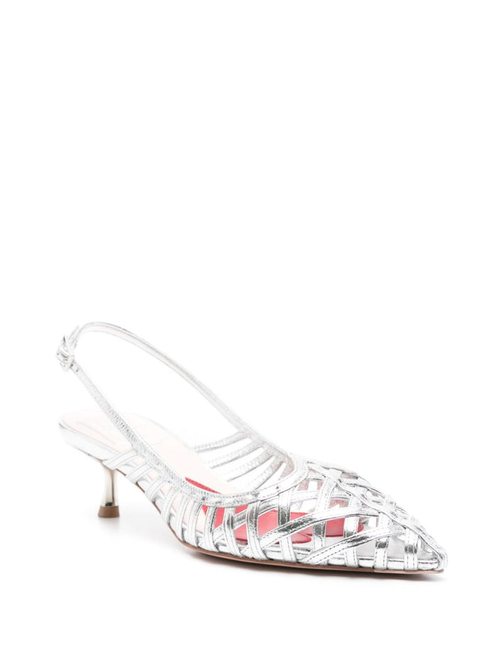 Roger Vivier With Heel Silver Leather