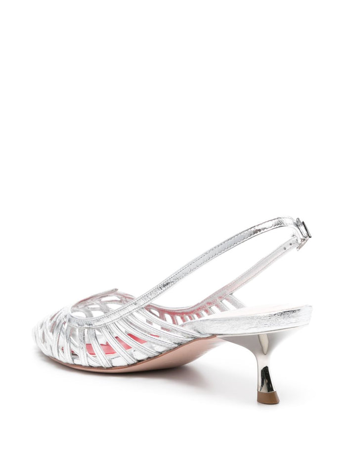 Roger Vivier With Heel Silver Leather