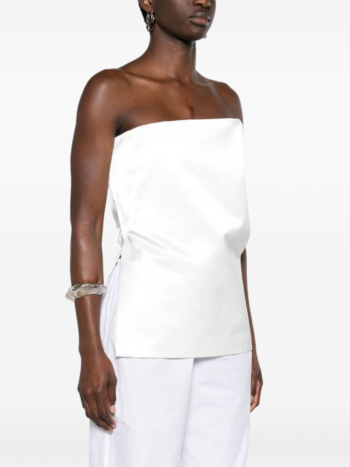 SPORTMAX FASHION Top White Cotton Polyamide