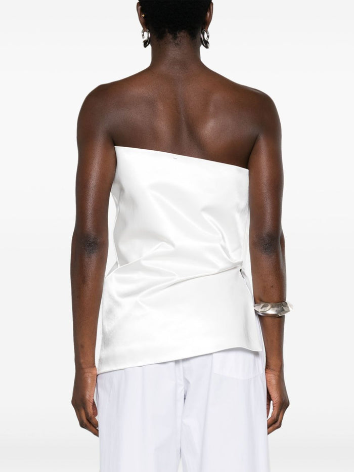 SPORTMAX FASHION Top White Cotton Polyamide