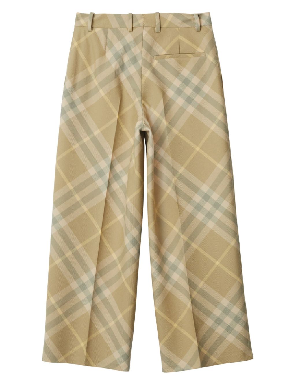 Burberry Trousers Beige Exterior: Wool