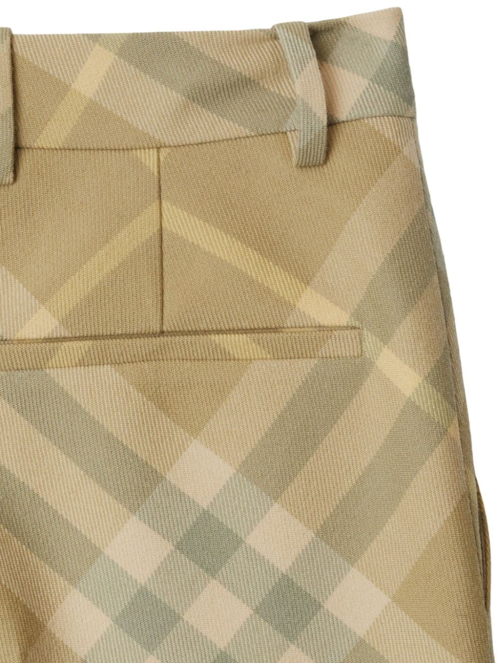 Burberry Trousers Beige Exterior: Wool
