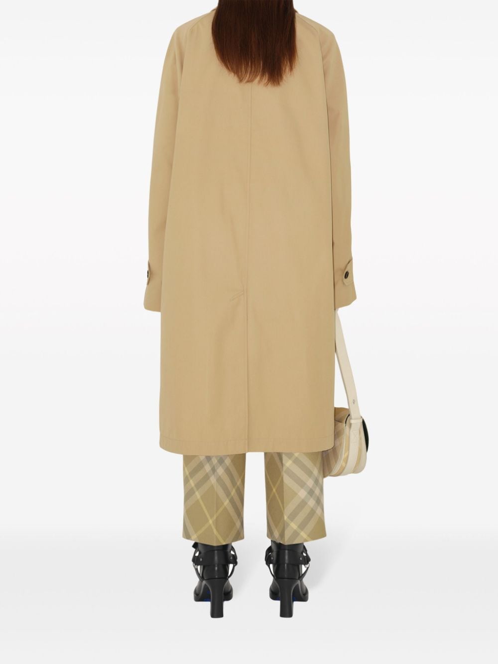 Burberry Trousers Beige Exterior: Wool